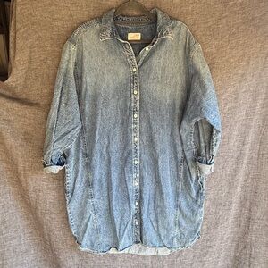 Universal Thread Blue Denim Shirt Dress